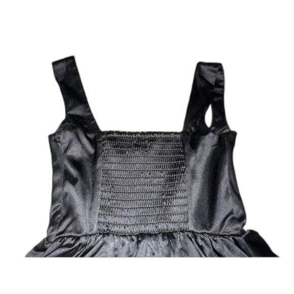 Wild Fable Women's Black Satin Mini Dress - Size Small - Side-Zip NWT - Picture 4 of 6